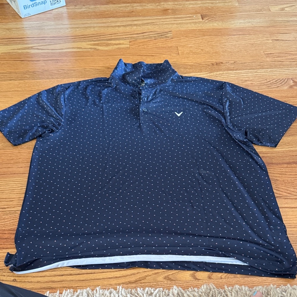 Callaway Dark Blue Polo with White Dots